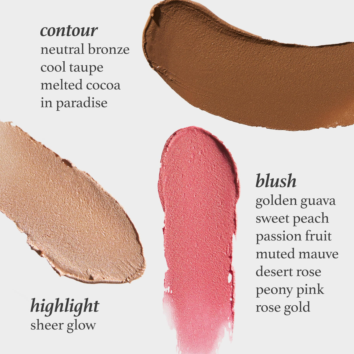 Julep Bronzer & Contour Stick Cool Taupe with other makeup products