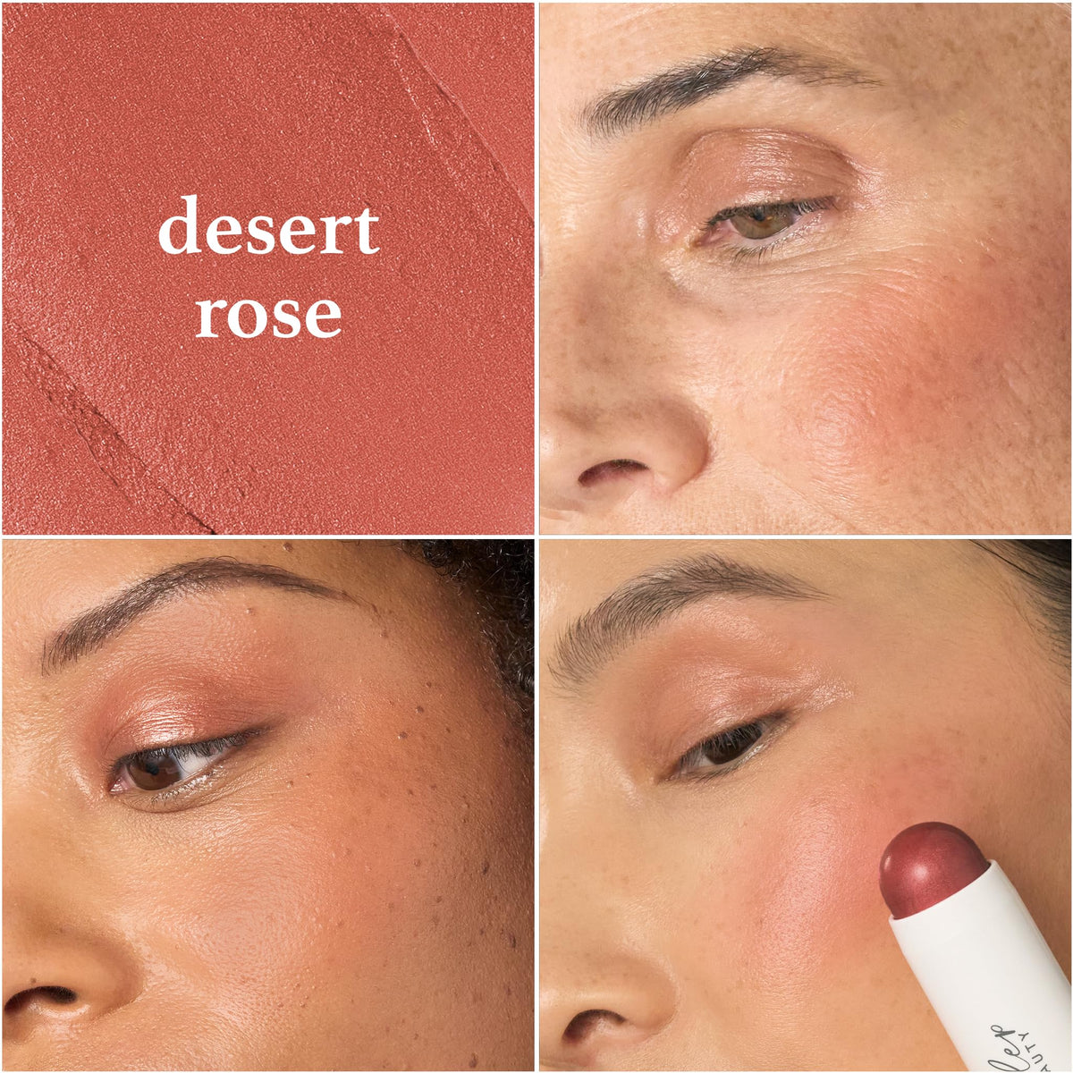 Julep Cream Blush & Lip Color Stick Desert Rose with cap off
