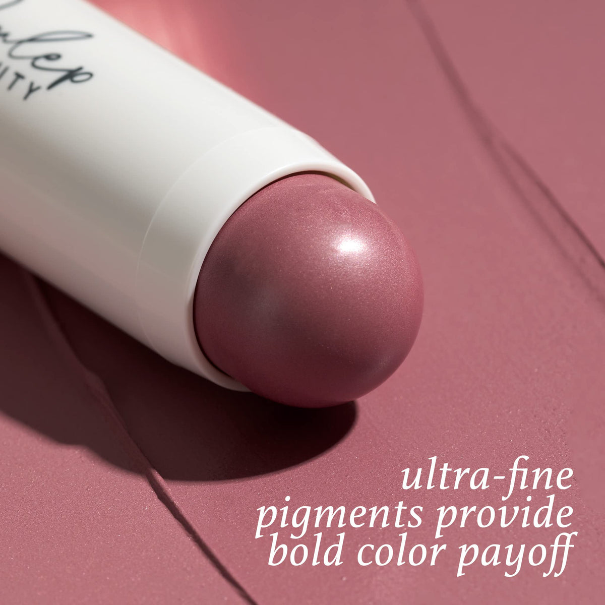 Julep Skip The Brush Blush Stick application on cheeks