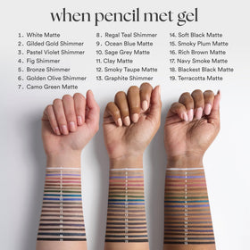 Julep When Pencil Met Gel Eyeliner Smoky Plum Matte in makeup bag
