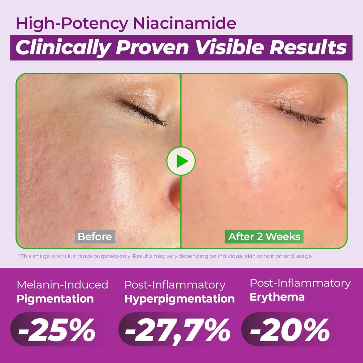 JUMISO serum application on a model's face
