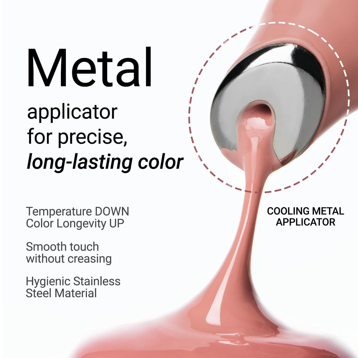 JUNG SAEM MOOL LIP-PRESSION Metal Serum Gloss Chai Tea on lips