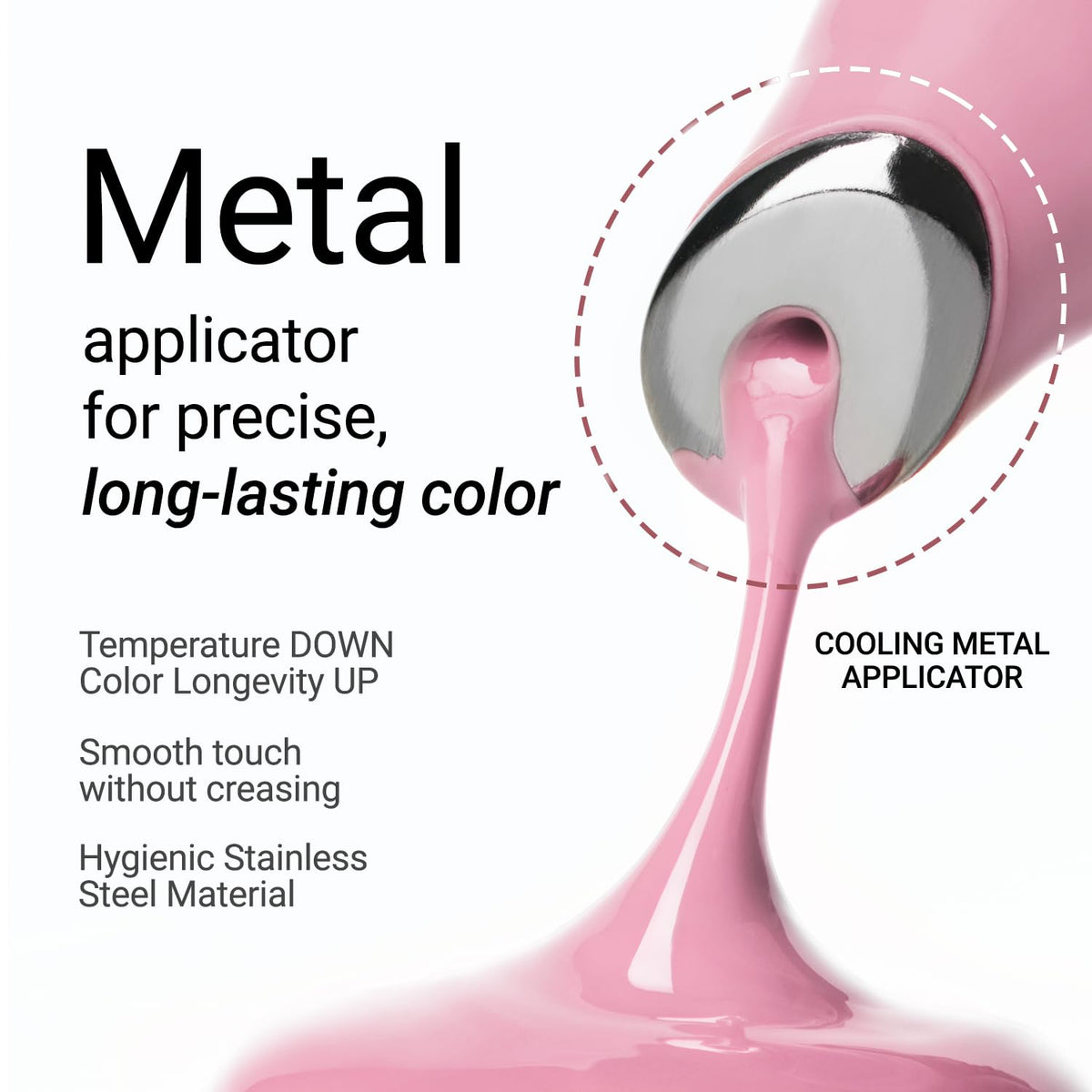 JUNG SAEM MOOL LIP-PRESSION Metal Serum Gloss Mermaid Dew swatch on skin