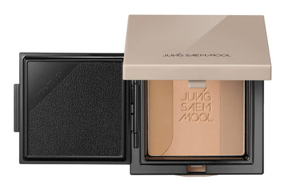 JUNG SAEM MOOL Skin Nuder Pact front view with three shading colours