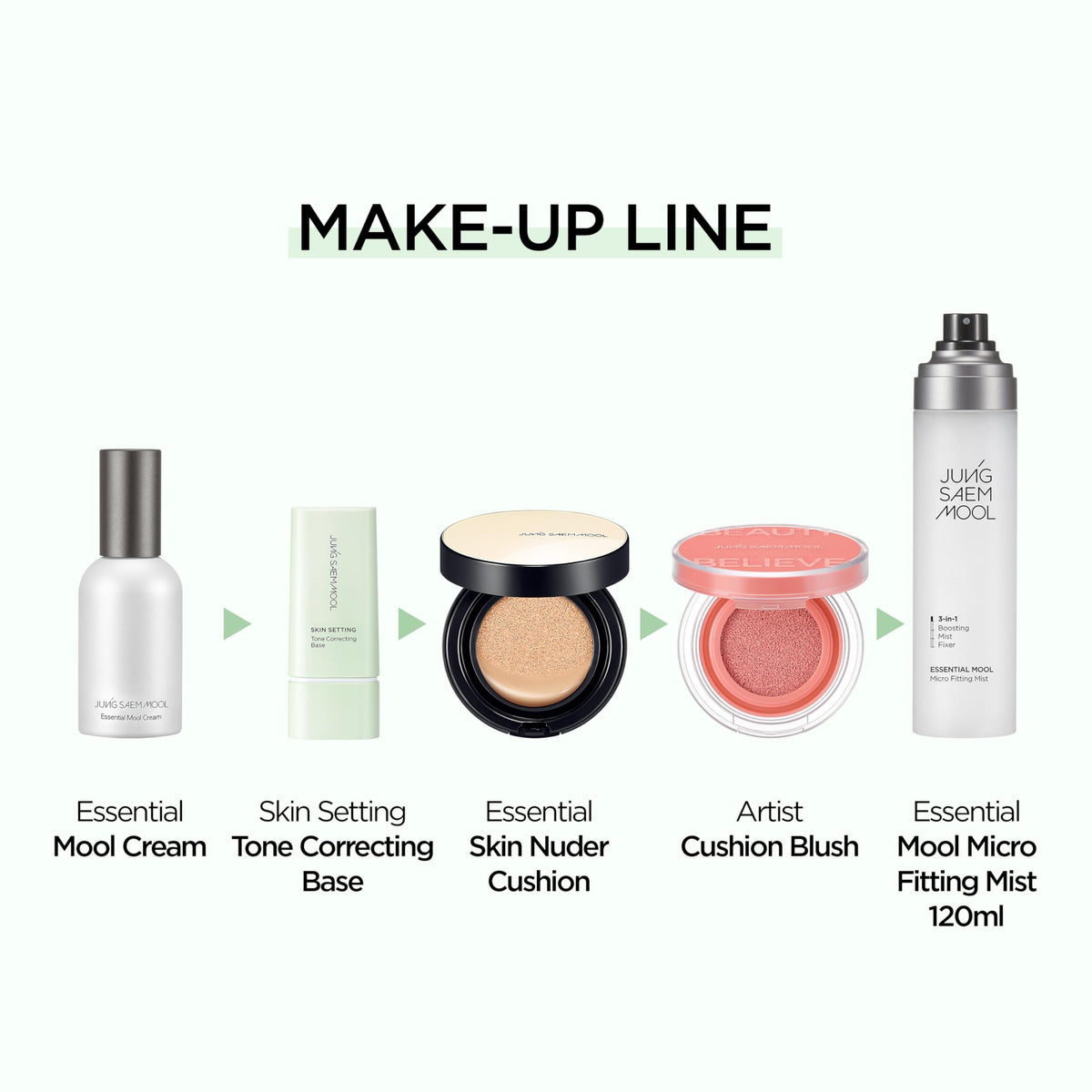 JUNG SAEM MOOL Skin Setting Tone Correcting Base in a beauty setting