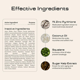 Jupiter Anti Dandruff Shampoo with ingredients displayed