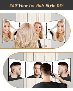 JUSRON Hair Cutting Mirror hung on a door