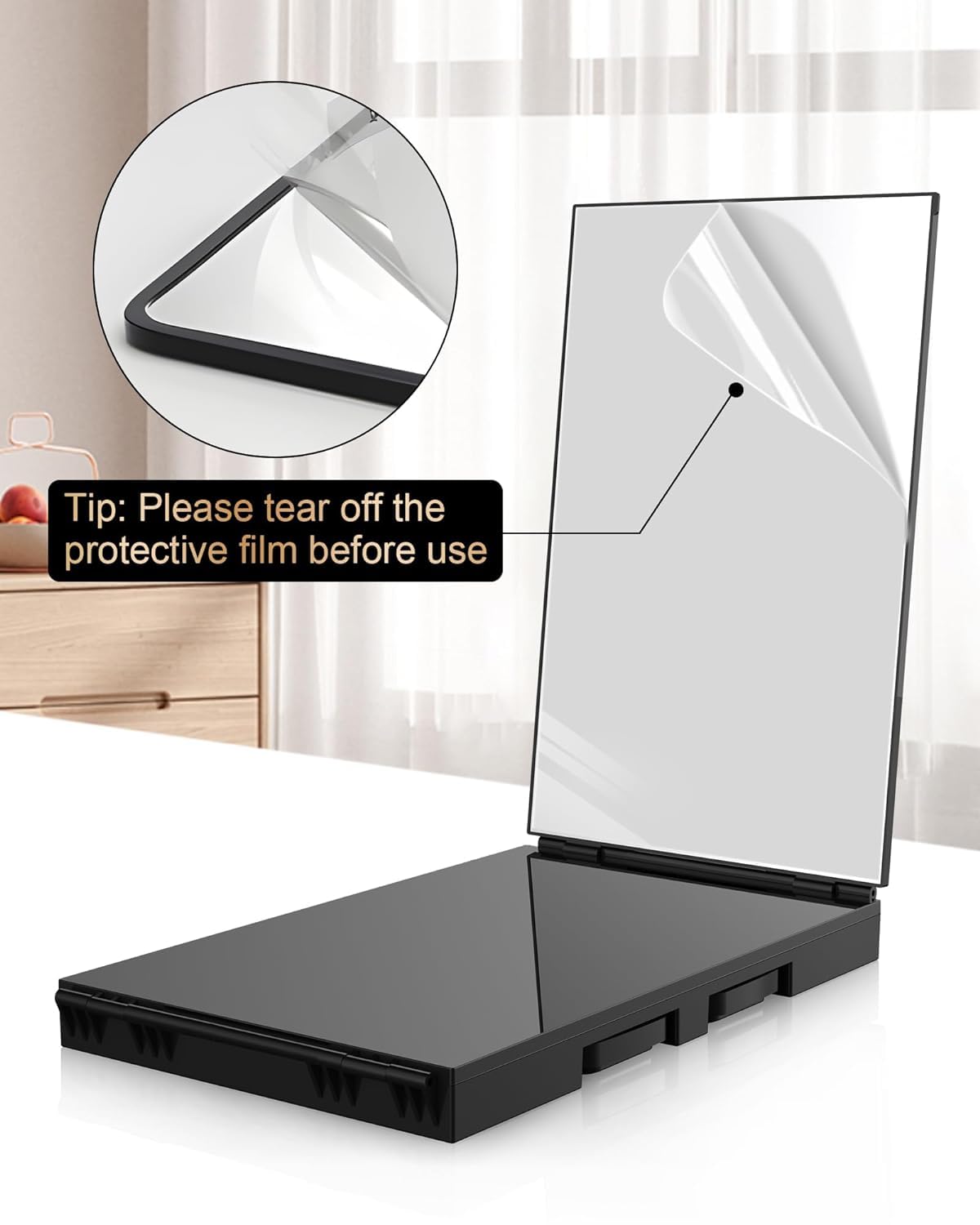 JUSRON mirror with traceless nails for wall hanging