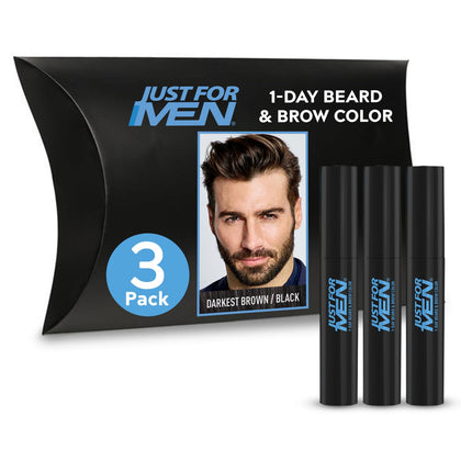 Just for Men 1-Day Beard & Brow Color Darkest Brown/Black front view