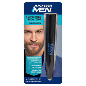 Just for Men 1-Day Beard & Brow Color Light Brown packaging front view