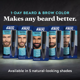 Just for Men 1-Day Beard & Brow Color Medium Brown in use