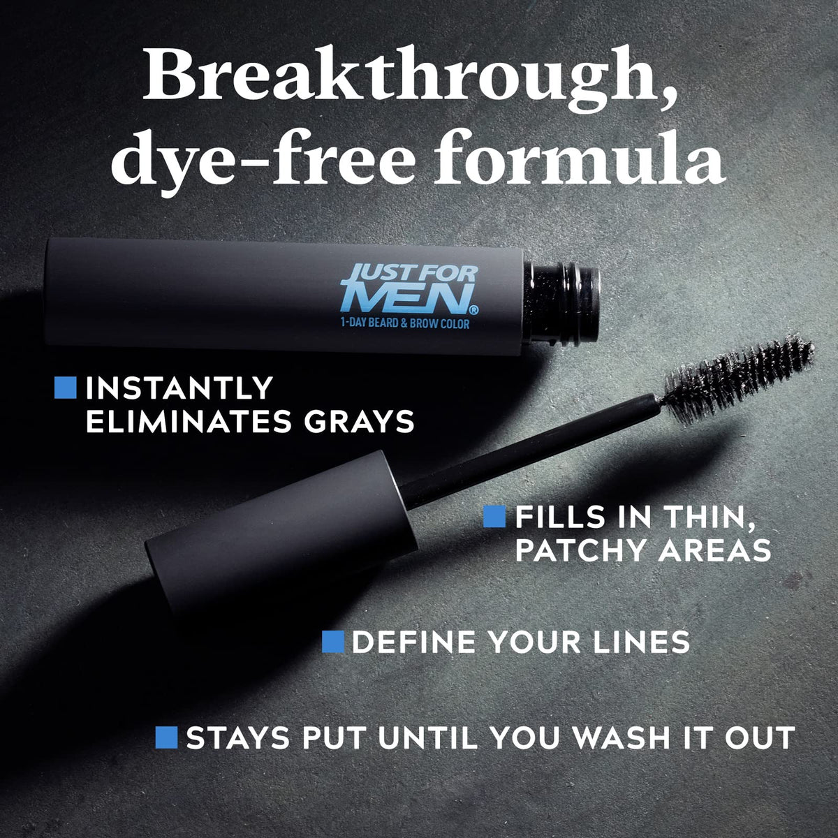 Just for Men 1-Day Beard & Brow Colour Medium Brown in use on beard