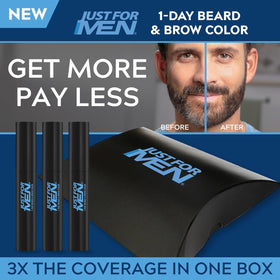 Just for Men 1-Day Beard & Brow Colour Medium Brown shade options