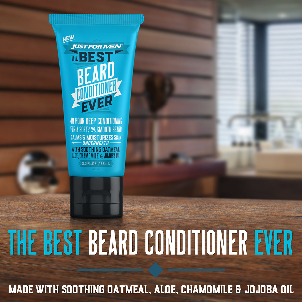 Just for Men Beard Conditioner 3oz side view showing ingredients