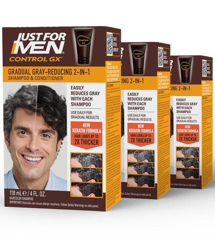 Just for Men Control GX 2-in-1 Shampoo & Conditioner packaging front view
