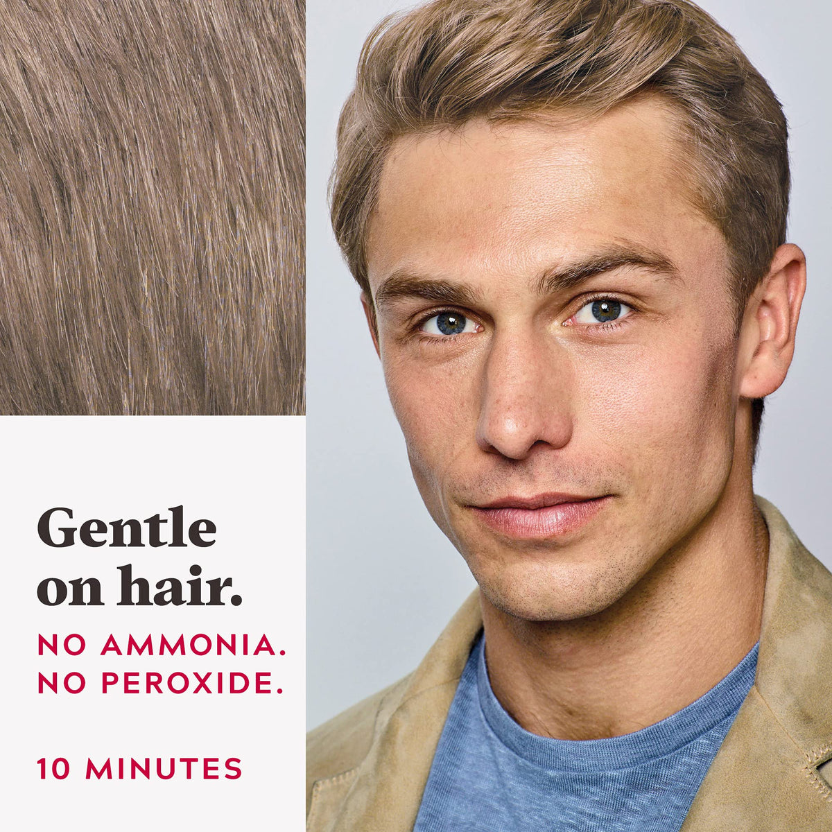 Just for Men Easy Comb-In Color Dark Blond application process demonstration