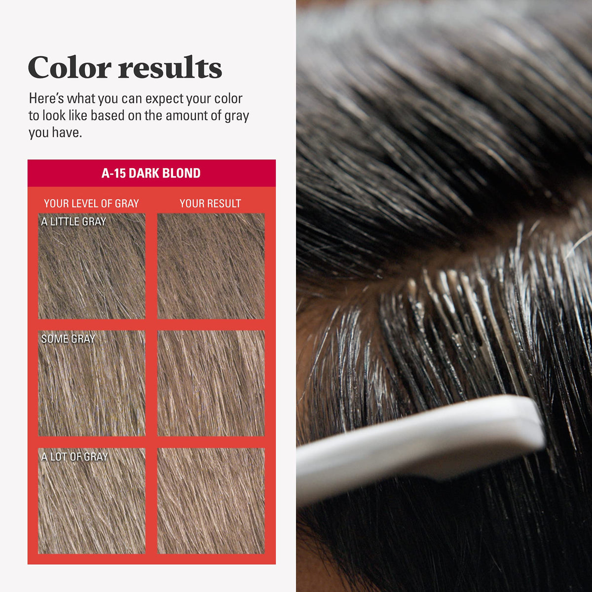 Just for Men Easy Comb-In Colour Dark Blond A-15 back view
