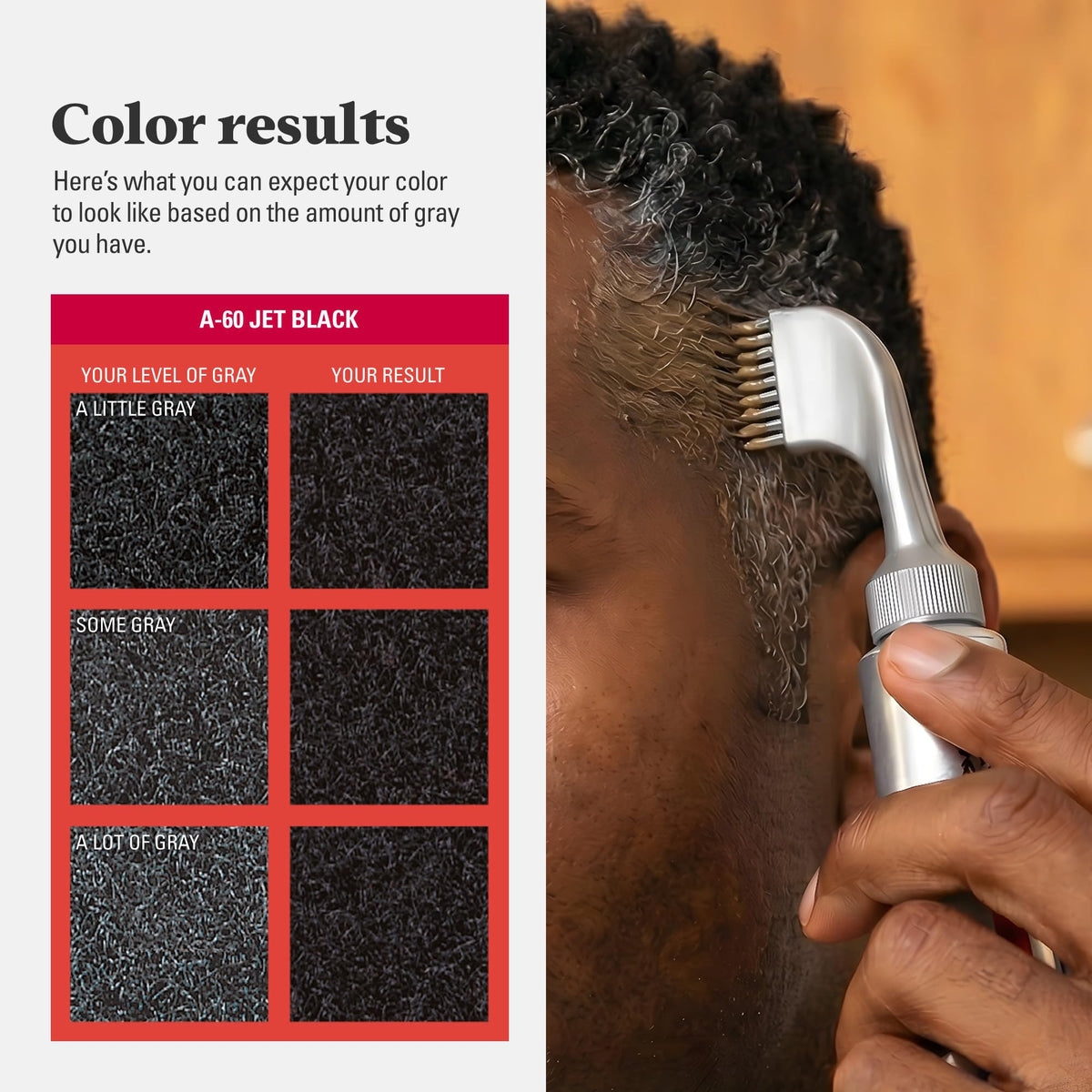 Just for Men Easy Comb-In Colour Jet Black close-up of ingredients