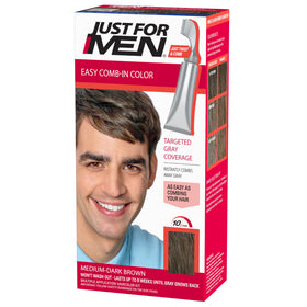 Just for Men Easy Comb-In Colour Medium-Dark Brown front view