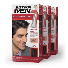 Just for Men Easy Comb-In Colour Real Black A-55 front view