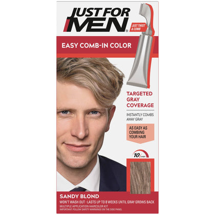 Just for Men Easy Comb-In Colour Sandy Blond 3 Pack front view
