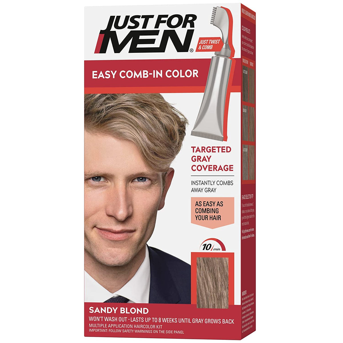 Just for Men Easy Comb-In Colour Sandy Blond shade selection