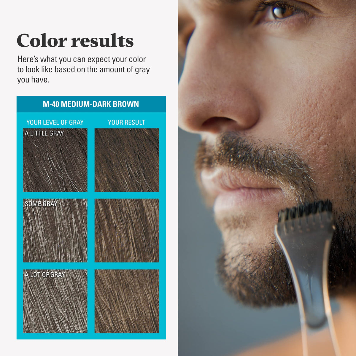 Just for Men Mustache & Beard Colour M-40 instructions leaflet