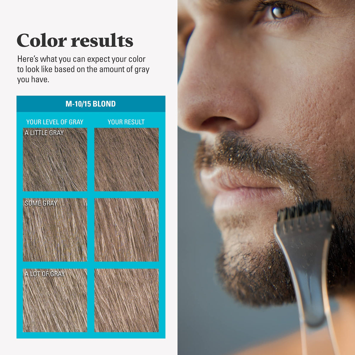 Just for Men Mustache & Beard Dye before and after results