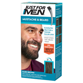 Just for Men Mustache & Beard Dye Dark Brown M-45 front view