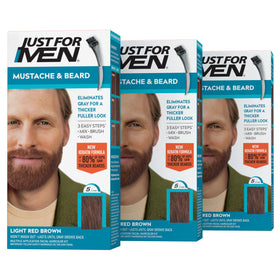 Just for Men Mustache & Beard Dye Light Red Brown M-27 packaging front view