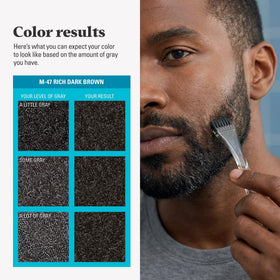 Just for Men Mustache & Beard Dye showing colour results