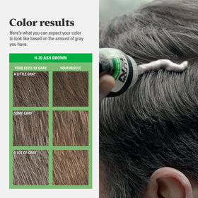 Just for Men Shampoo-In Color Ash Brown H-20 showing natural results