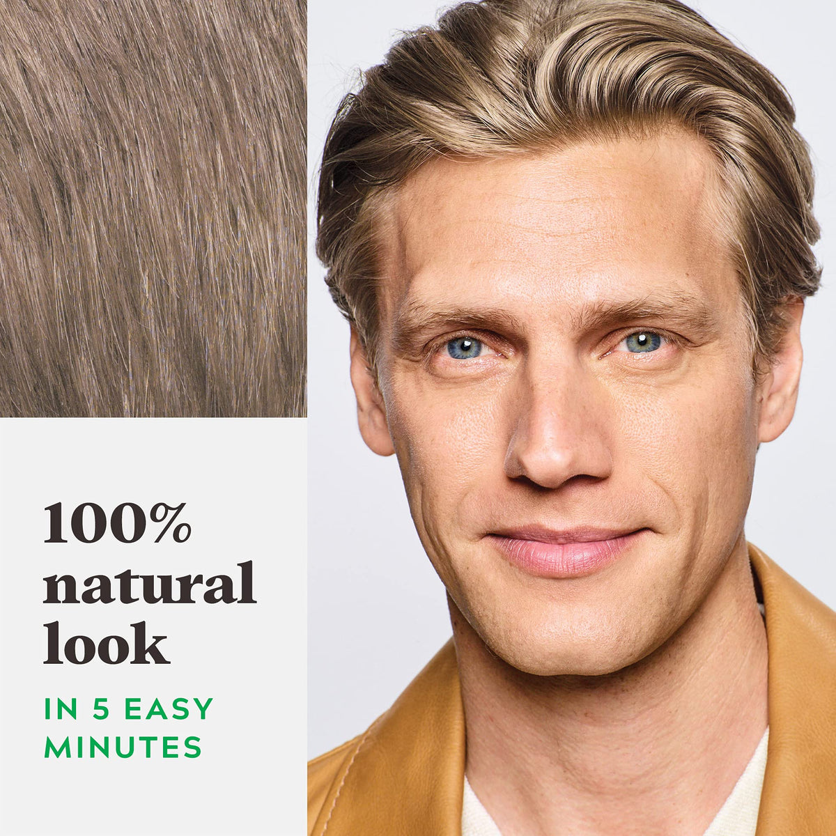 Just for Men Shampoo-In Color Dark Blond H-15 showing colour application process