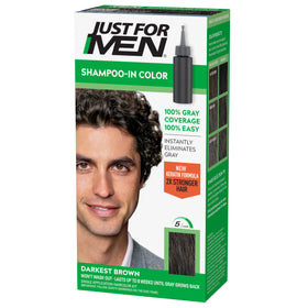 Just for Men Shampoo-In Color Darkest Brown packaging front view