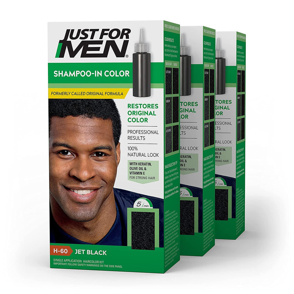 Just for Men Shampoo-In Color Jet Black H-60 front view