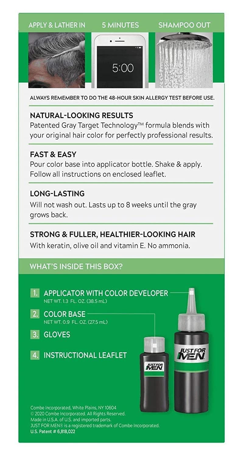 Just for Men Shampoo-In Color Jet Black H-60 shade options
