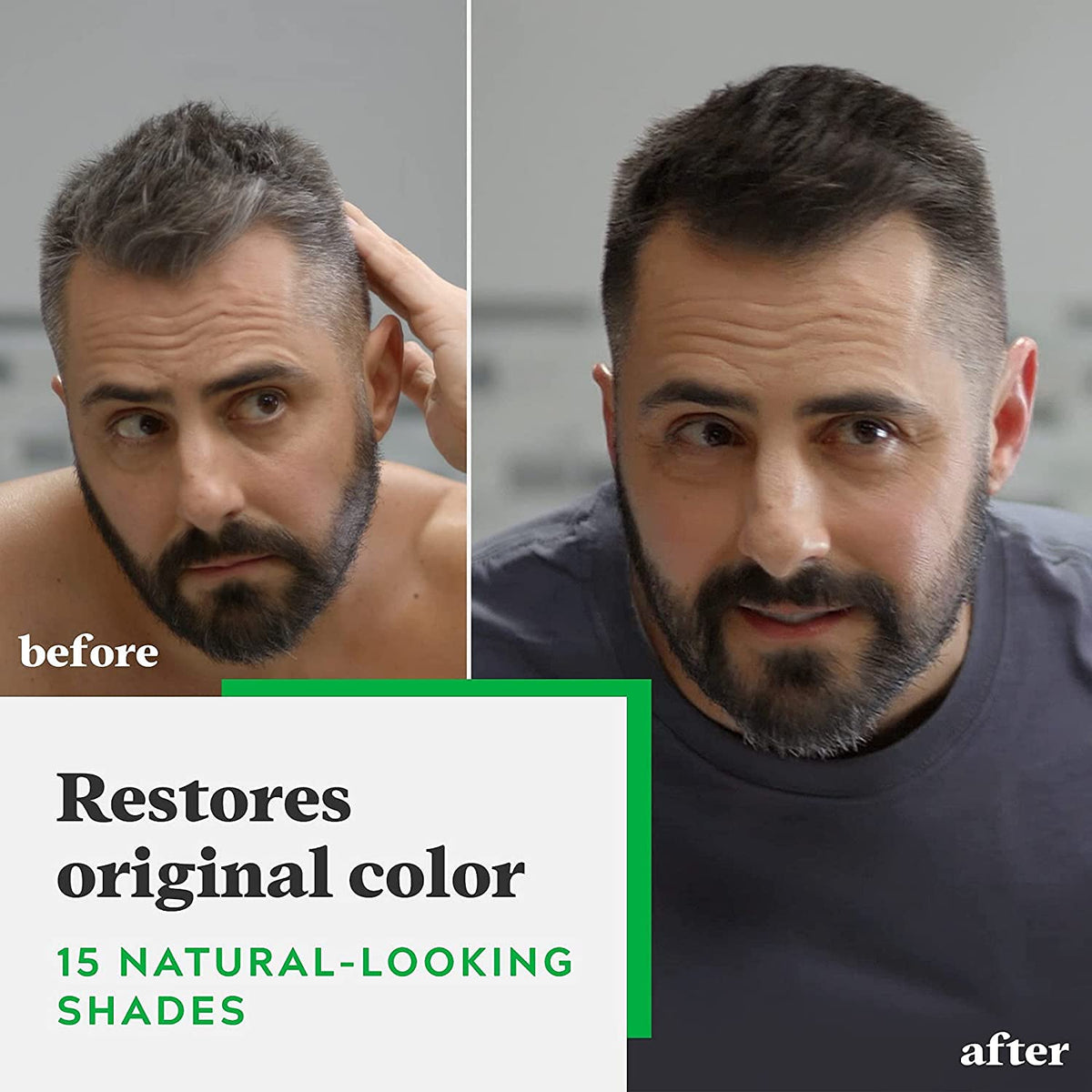Just for Men Shampoo-In Color packaging with instructions