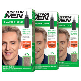 Just for Men Shampoo-In Color Sandy Blond H-10 3 Pack front view