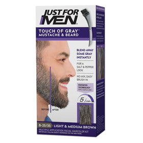 Just for Men Touch of Gray Mustache & Beard front view packaging