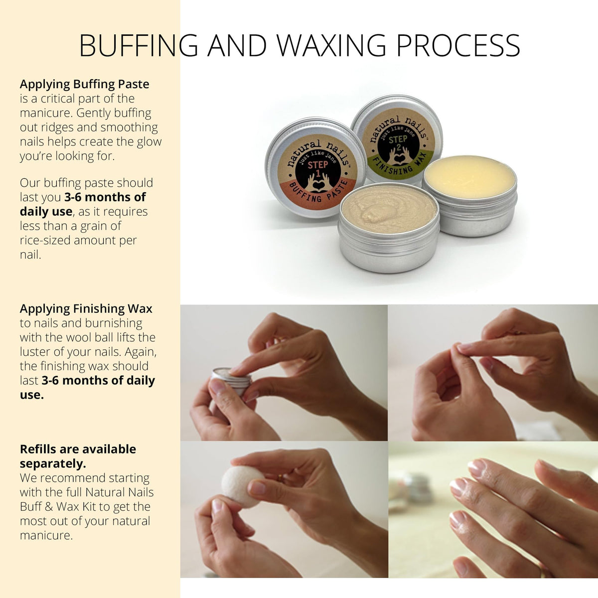 Just Like Jane Natural Nails Finishing Wax ingredients list