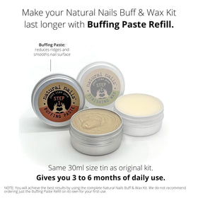 Just Like Jane Natural Nails Gentle Buffing Paste back view with ingredient list