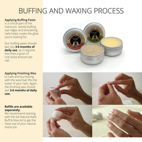 Just Like Jane Natural Nails Gentle Buffing Paste lifestyle scene with nails being buffed