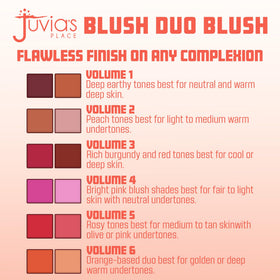 Juvia's Place Duo Blush palette open showing shades
