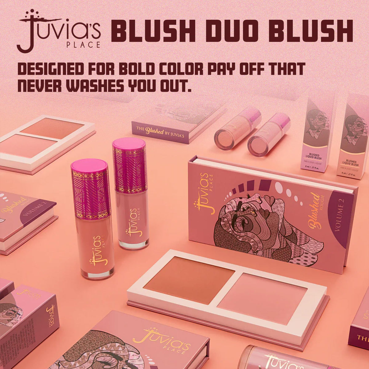 Juvia's Place Duo Blush Vol. 2 close-up of shades