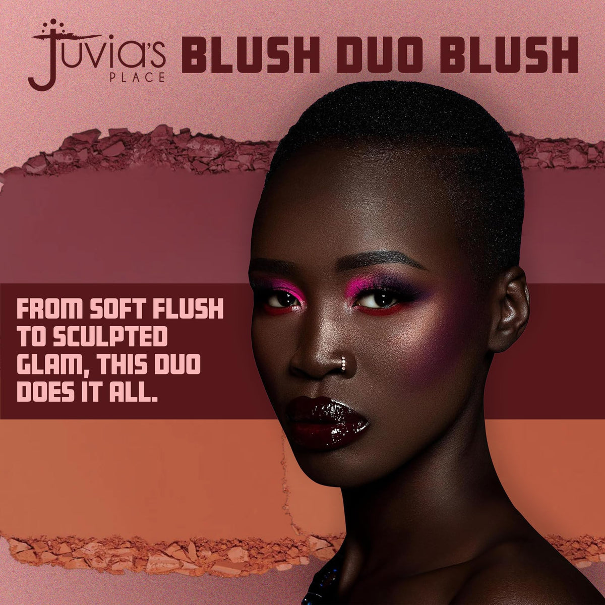 Juvia's Place Duo Blush Volume 1 in packaging with product details