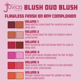 Juvia's Place Duo Blush Volume 4 applied on model's cheeks