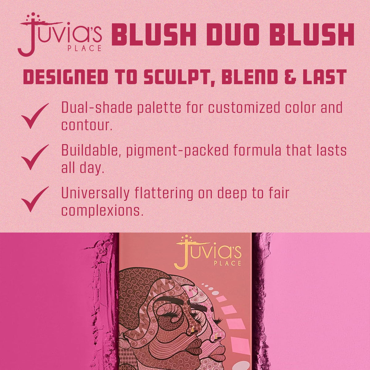 Juvia's Place Duo Blush Volume 4 close-up of blush texture