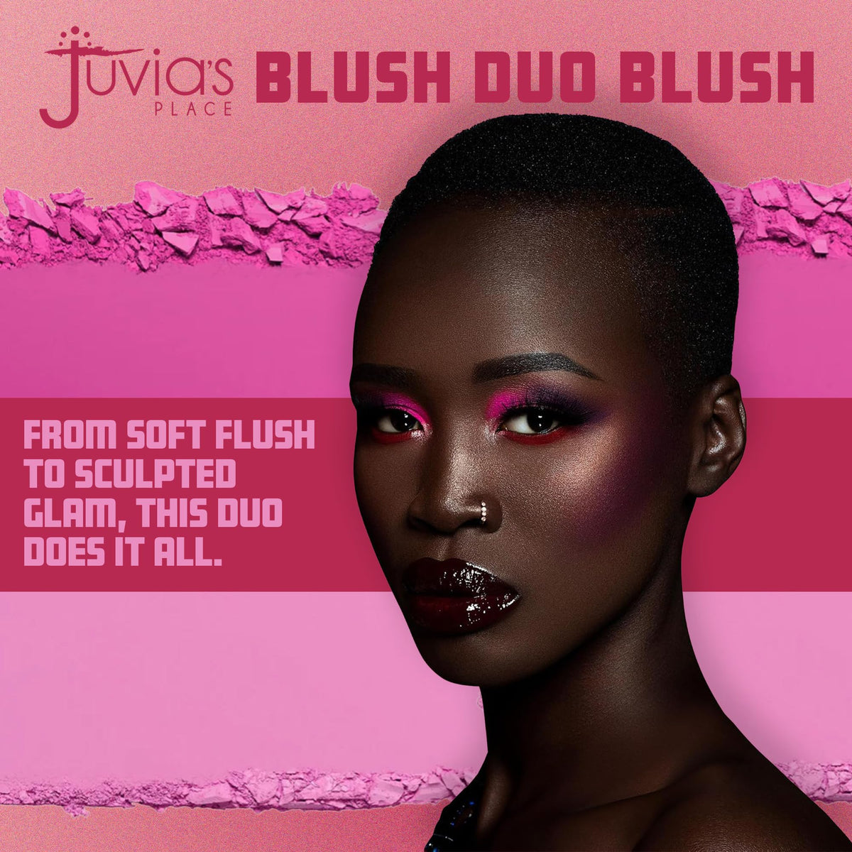 Juvia's Place Duo Blush Volume 4 side view highlighting packaging