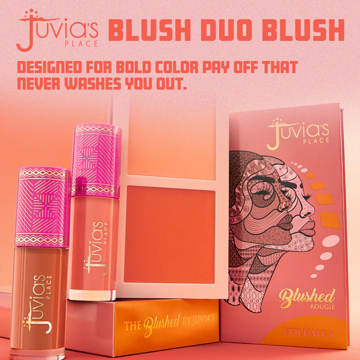 Juvia's Place Duo Blush with applicator brush