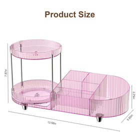 Jywantful 360 Rotating Makeup Organizer in a pink gift box